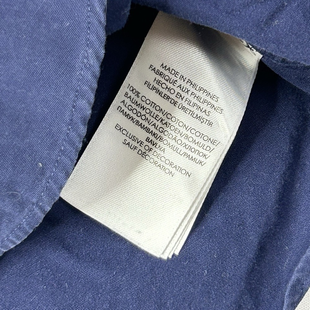Ralph Lauren Shirt Men's XXL 2XL Slim Fit Navy Blue Button Down Long Sleeve - Picture 7 of 15